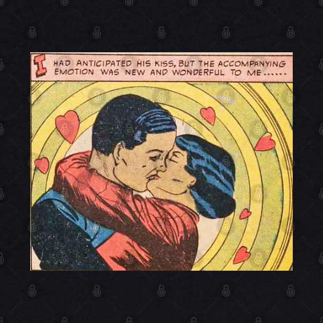 Comic book art black couple kissing by Comic Dzyns